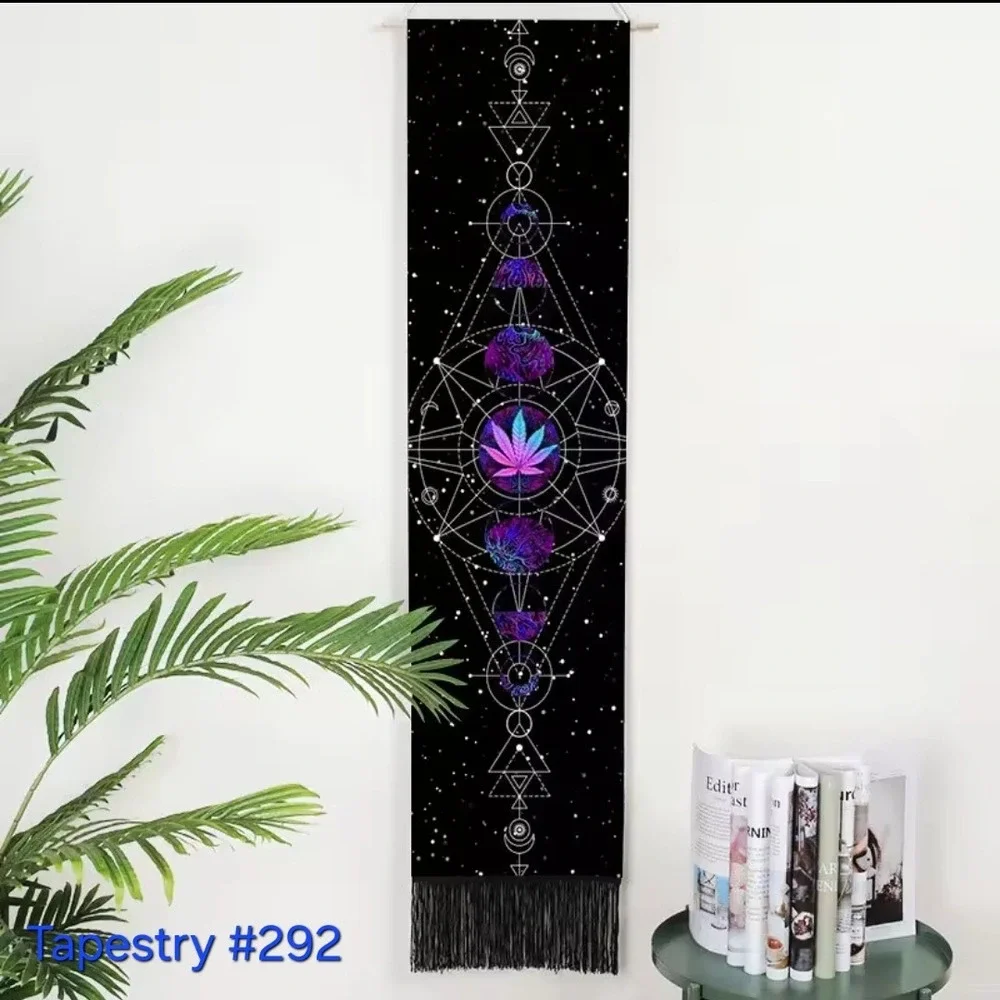 Celestial Moon Phase Tapestry Wall Hanging Meditation Yoga Decor Art
